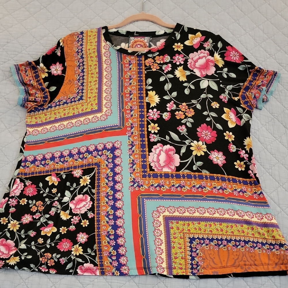 Johnny Was Janie Swing Top sz XL